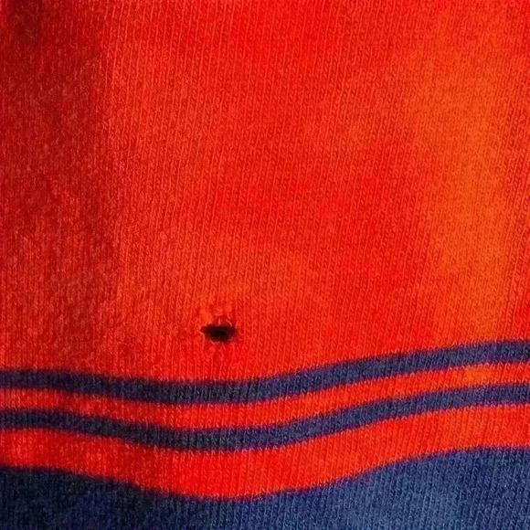 VTG 90’s Juniors Hollister XL Orange/blue Striped Tee. - Picture 9 of 9